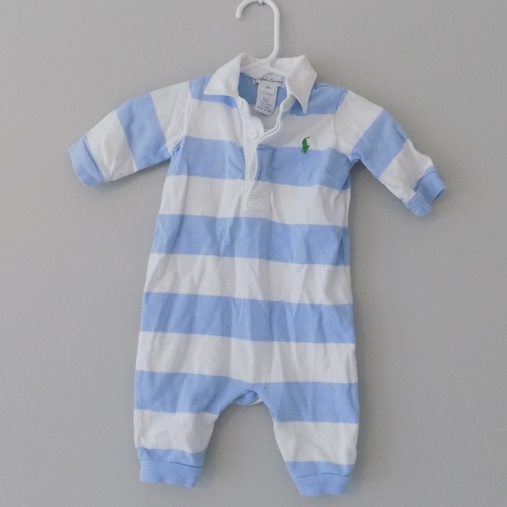 Ralph Lauren Baby Boys 0-3 month romper striped